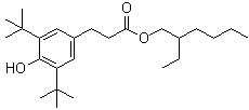 Octyl-3,5-di-tert-butyl-4-hydroxy-hydrocinnamate molecular structure (CAS 125643-61-0)