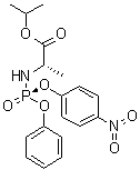 N-[(R)-(4-Nitrophenoxy)phenoxyphosphinyl]-L-alanine 1-methylethyl ester molecular structure (CAS 1256490-49-9)