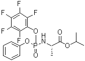 N-[(2,3,4,5,6-Pentafluorophenoxy)phenoxyphosphinyl]-L-alanine 1-methylethyl ester molecular structure (CAS 1256490-52-4)