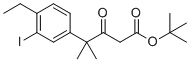 4-Ethyl-3-iodo-gamma,gamma-dimethyl-beta-oxobenzenebutanoic acid 1,1-dimethylethyl ester molecular structure (CAS 1256584-74-3)