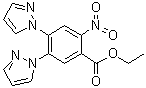 结构式 CAS# 1256633-25-6, 2-硝基-4,5-二(1H-吡唑-1-基)苯甲酸乙酯