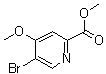5-Bromo-4-methoxy-2-pyridinecarboxylic acid methyl ester molecular structure (CAS 1256789-95-3)
