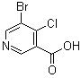 结构式 CAS# 1256790-85-8, 5-溴-4-氯-3-吡啶羧酸