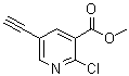 2-Chloro-5-ethynyl-3-pyridinecarboxylic acid methyl ester molecular structure (CAS 1256794-68-9)
