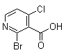 2-Bromo-4-chloro-3-pyridinecarboxylic acid molecular structure (CAS 1256833-88-1)
