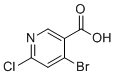 structure of CAS# 1256834-13-5, 4-Bromo-6-chloronicotinic acid