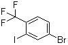 4-Bromo-2-iodo-1-(trifluoromethyl)benzene molecular structure (CAS 1256945-00-2)