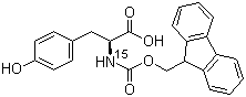 structure of CAS# 125700-34-7, Fmoc-[15N]Tyrosine;Fmoc-[15N]Tyr-OH