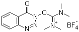 结构式 CAS# 125700-69-8, N,N,N',N'-四甲基-O-(3,4-二氢-4-氧代-1,2,3-苯并三嗪-3-基)脲四氟硼酸盐