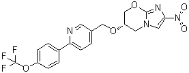 (6S)-6,7-Dihydro-2-nitro-6-[[6-[4-(trifluoromethoxy)phenyl]-3-pyridinyl]methoxy]-5H-imidazo[2,1-b][1,3]oxazine molecular structure (CAS 1257426-19-9)