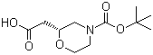 (2R)-4-[(tert-Butoxy)carbonyl]-2-morpholineacetic acid molecular structure (CAS 1257848-48-8)