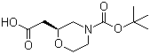 structure of CAS# 1257850-82-0, (2S)-4-[(tert-Butoxy)carbonyl]-2-morpholineacetic acid