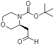 (3S)-3-(2-Oxoethyl)-4-morpholinecarboxylic acid tert-butly ester molecular structure (CAS 1257855-05-2)