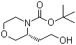结构式 CAS# 1257855-07-4, (3R)-3-(2-羟乙基)-4-吗啉羧酸叔丁酯