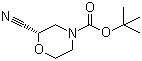 structure of CAS# 1257856-31-7, (2S)-2-Cyano-4-morpholinecarboxylic acid tert-butyl ester