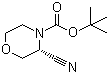 (3R)-3-Cyano-4-morpholinecarboxylic acid tert-butyl ester molecular structure (CAS 1257856-32-8)