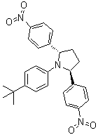(2S,5S)-1-(4-tert-Butylphenyl)-2,5-bis(4-nitrophenyl)pyrrolidine molecular structure (CAS 1258232-92-6)