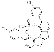 structure of CAS# 1258327-05-7, (11aS)-10,11,12,13-Tetrahydro-5-hydroxy-3,7-bis(4-chlorophenyl)-diindeno[7,1-de:1',7'-fg][1,3,2]dioxaphosphocin-5-oxide