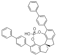 (11aS)-10,11,12,13-Tetrahydro-5-hydroxy-3,7-bis([1,1'-biphenyl]-4-yl)-diindeno[7,1-de:1',7'-fg][1,3,2]dioxaphosphocin-5-oxide molecular structure (CAS 1258327-06-8)