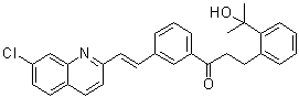 1-[3-[(1E)-2-(7-Chloro-2-quinolinyl)ethenyl]phenyl]-3-[2-(1-hydroxy-1-methylethyl)phenyl]-1-propanone molecular structure (CAS 1258428-71-5)