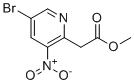 structure of CAS# 1259512-09-8, Methyl 2-(5-bromo-3-nitropyridin-2-yl)acetate