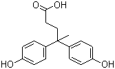 structure of CAS# 126-00-1, Diphenolic acid;4,4-Bis(4-hydroxyphenyl)pentanoic acid; 4,4'-Bis(4-hydroxyphenyl)valeric acid; CTFA