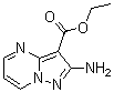 structure of CAS# 1260169-02-5, 2-Aminopyrazolo[1,5-a]pyrimidine-3-carboxylic acid ethyl ester