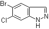 structure of CAS# 1260382-77-1, 5-Bromo-6-chloro-1H-indazole