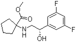 1-[[(2S)-2-(3,5-Difluorophenyl)-2-hydroxyethyl]amino]cyclopentanecarboxylic acid methyl ester molecular structure (CAS 1260403-59-5)