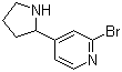 2-Bromo-4-(2-pyrrolidinyl)pyridine molecular structure (CAS 1260665-46-0)