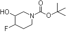 4-Fluoro-3-hydroxy-1-piperidinecarboxylic acid 1,1-dimethylethyl ester molecular structure (CAS 1260772-97-1)