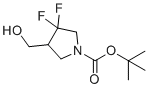 Tert-butyl 3,3-difluoro-4-(hydroxymethyl)pyrrolidine-1-carboxylate molecular structure (CAS 1260852-42-3)