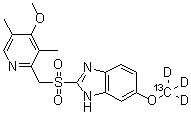 Omeprazole sulfone-(5-methoxy-<sup>13</sup>C,d<sub>3</sub>) molecular structure (CAS 1261393-28-5)