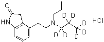 4-[2-[Propyl(propyl-1,1,2,2,3,3,3-d<sub>7</sub>)amino]ethyl]-1,3-dihydro-2H-indol-2-one hydrochloride molecular structure (CAS 1261396-31-9)