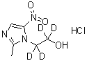 Metronidazole-d<sub>4</sub> Hydrochloride molecular structure (CAS 1261397-74-3)