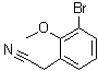 structure of CAS# 1261602-72-5, 3-Bromo-2-methoxybenzeneacetonitrile
