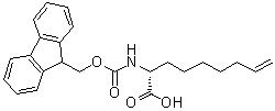 结构式 CAS# 1262886-63-4, (2R)-2-[[(9H-芴-9-基甲氧基)羰基]氨基]-8-壬烯酸
