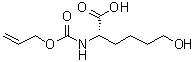 structure of CAS# 1263045-06-2, 6-Hydroxy-N-[(2-propen-1-yloxy)carbonyl]-L-norleucine
