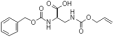 N-[(Phenylmethoxy)carbonyl]-3-[[(2-propen-1-yloxy)carbonyl]amino]-D-alanine molecular structure (CAS 1263046-49-6)