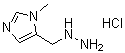 5-(Hydrazinylmethyl)-1-methyl-1H-imidazole hydrochloride (1:1) molecular structure (CAS 1263283-74-4)