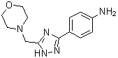 4-[5-(4-Morpholinylmethyl)-1H-1,2,4-triazol-3-yl]benzenamine molecular structure (CAS 1263285-13-7)