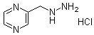 2-(Hydrazinylmethyl)pyrazine hydrochloride (1:1) molecular structure (CAS 1263285-94-4)