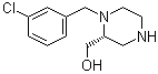 (2R)-1-[(3-氯苯基)甲基]-2-哌嗪甲醇分子结构 (CAS 1263286-37-8)