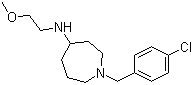 1-[(4-Chlorophenyl)methyl]hexahydro-N-(2-methoxyethyl)-1H-azepin-4-amine molecular structure (CAS 1263286-55-0)