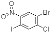 structure of CAS# 1263377-21-4, 1-Bromo-2-chloro-4-iodo-5-nitrobenzene