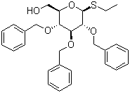 Ethyl 2,3,4-tri-O-benzyl-beta-D-thioglucopyranoside molecular structure (CAS 126461-54-9)