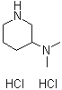 N,N-Dimethylpiperidin-3-amine dihydrochloride molecular structure (CAS 126584-46-1)