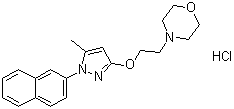 4-[2-[[5-Methyl-1-(2-naphthalenyl)-1H-pyrazol-3-yl]oxy]ethyl]morpholine hydrochloride (1:1) molecular structure (CAS 1265917-14-3)