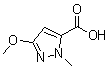 1-Methyl-3-methoxypyrazole-5-carboxylic acid molecular structure (CAS 126674-95-1)