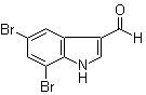 5,7-Dibromo-1H-indole-3-carboxaldehyde molecular structure (CAS 126811-14-1)